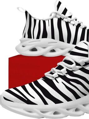 Zebra Print Shoes for Women Men Tennis Shoes Running Walking Sneakers